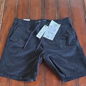 Zara Men's Black Drawstring Athletic Shorts
